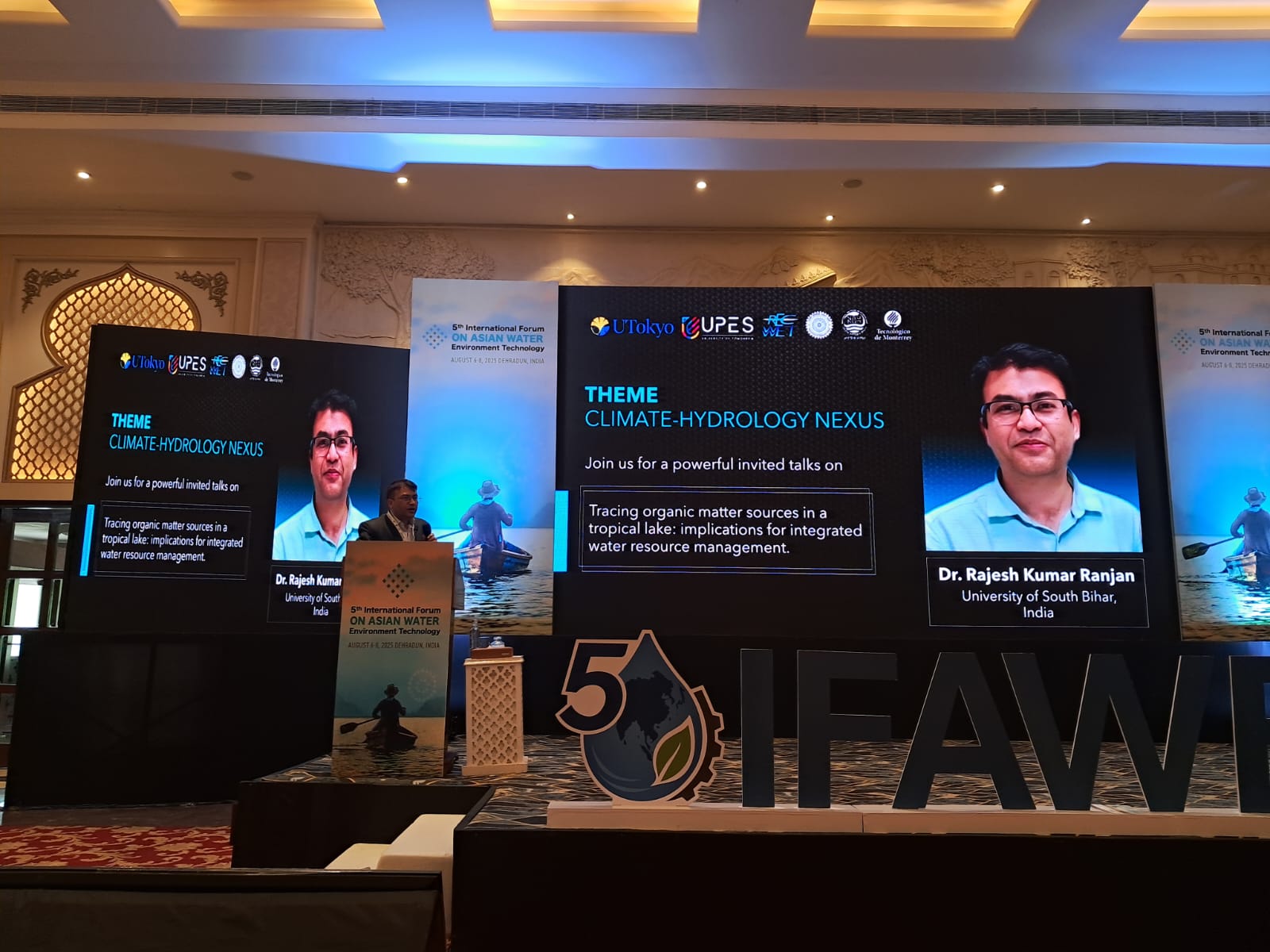 Dr. Rajesh Kumar Ranjan from EVS Department presented his research findings as an invited speaker at the IFAWET-5 organized at Dehradun, August 06-08, 2025