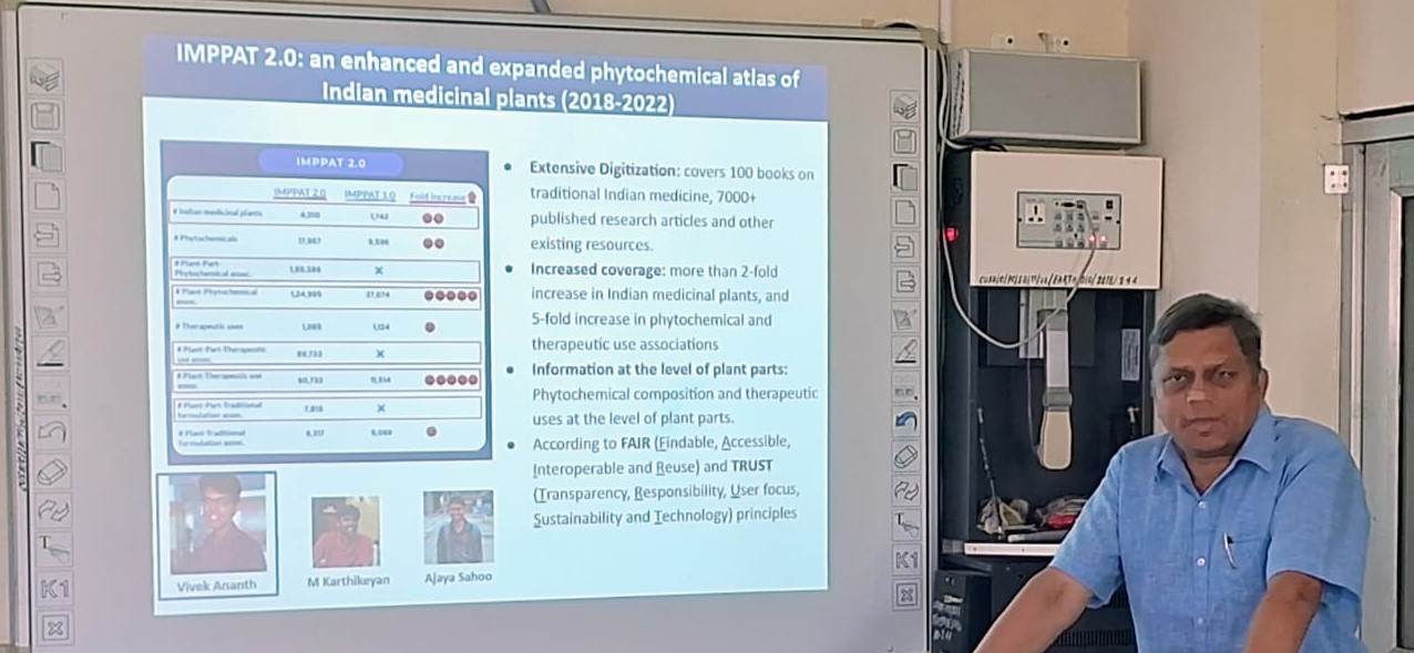 Guest Lecture by Prof. Areejit Samal of IMSc, Chennai at Dept. of Bioinformatics