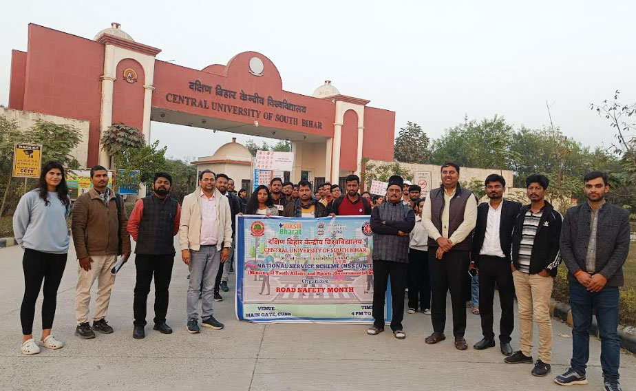 CUSB NSS Unit Organizes Awareness Drive under Road Safety Month